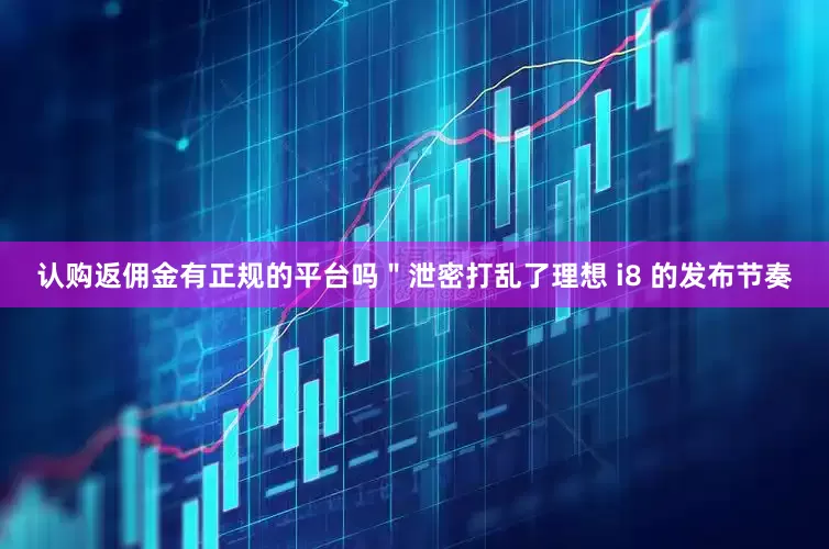 认购返佣金有正规的平台吗＂泄密打乱了理想 i8 的发布节奏