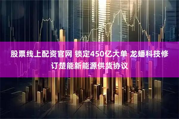 股票线上配资官网 锁定450亿大单 龙蟠科技修订楚能新能源供货协议